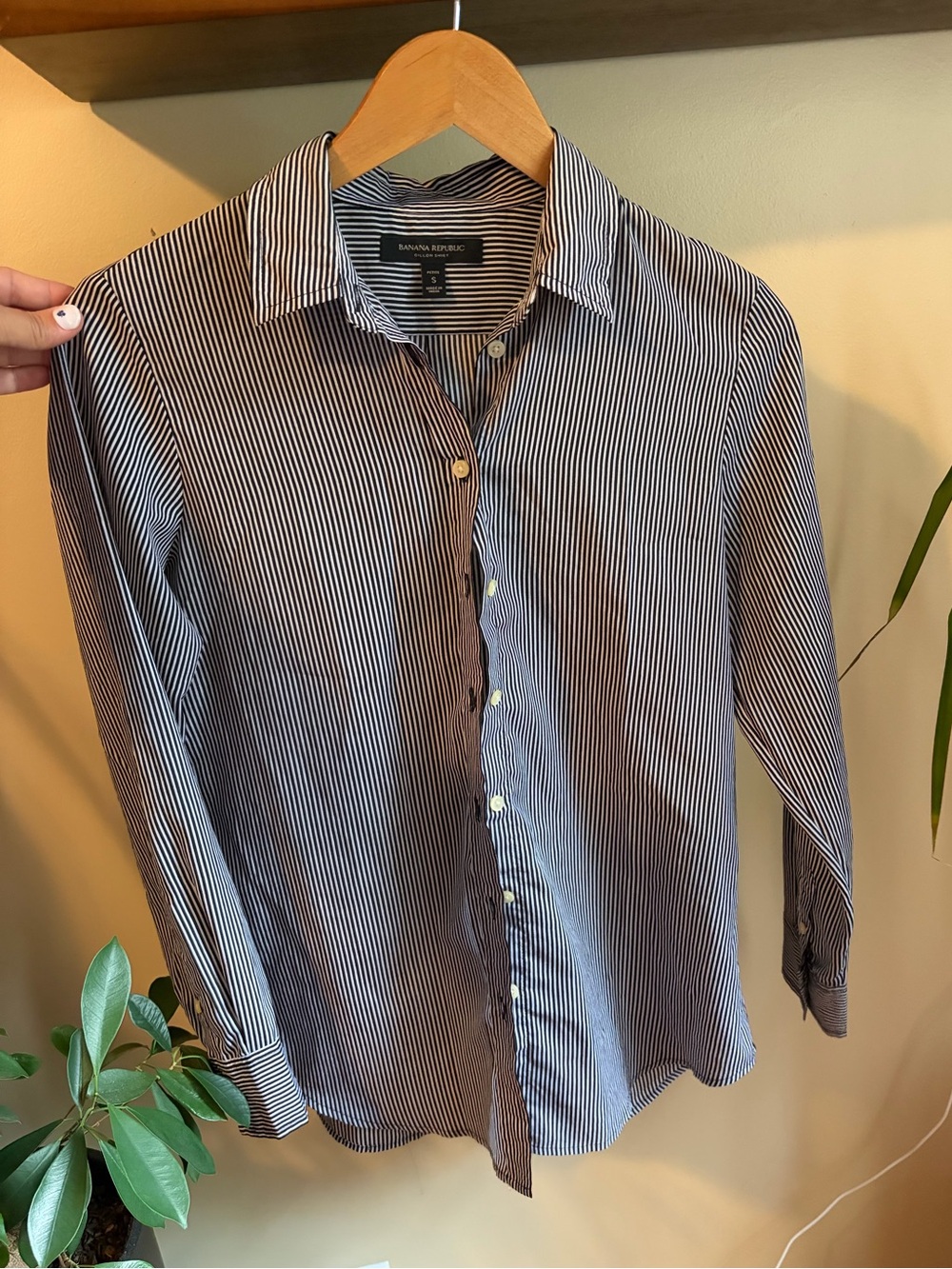 Banana Republic Striped Button Down